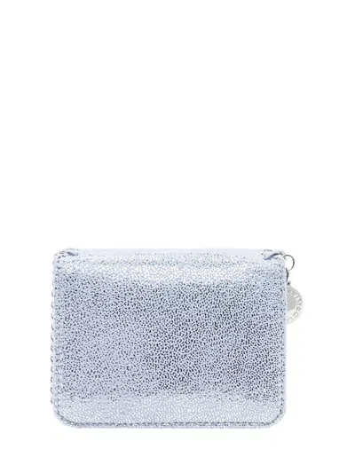 Stella Mccartney Laminated Wallet With Chain In Blue