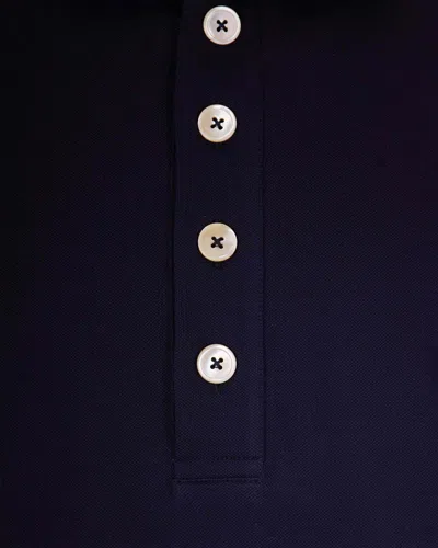 Eleventy Buttoned Short-sleeve Polo Shirt In Blue