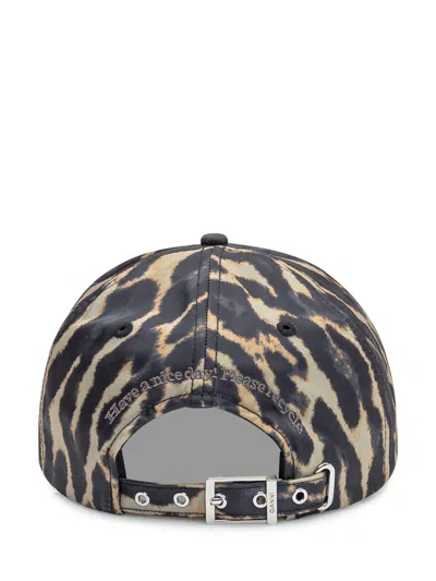 Ganni Printed Nylon Cap In Multi