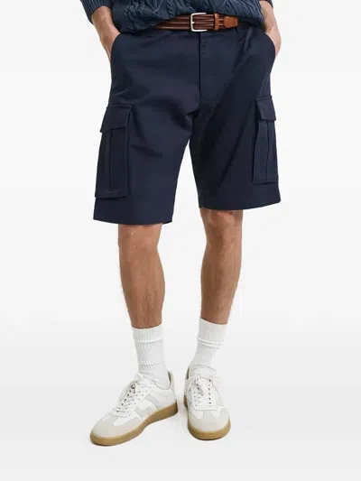 Gant Flap-pocket Cargo Shorts In Blue