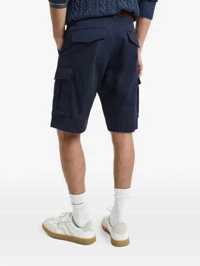 Gant Flap-pocket Cargo Shorts In Blue