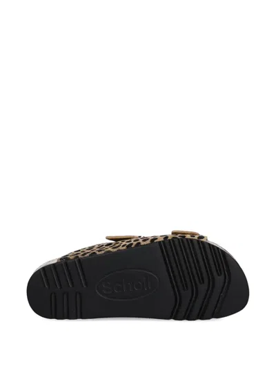 Scholl Noelle Leopard-print Slides In Neutral