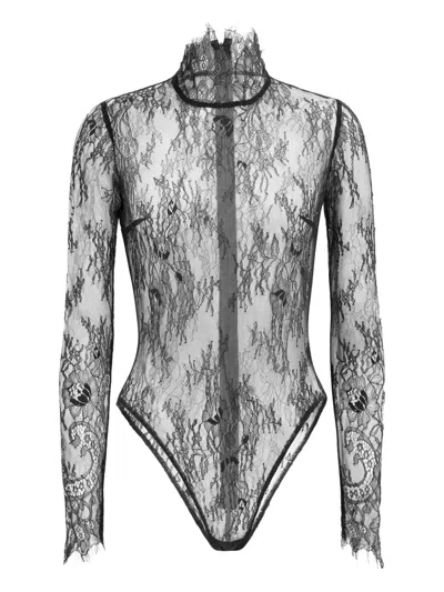 长袖蕾丝连体衣