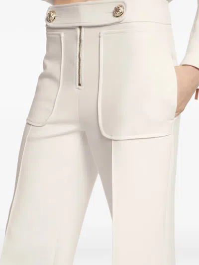Elie Saab Crepe Trousers In White