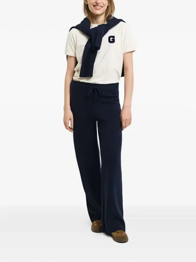 Gant Drawstring Trousers In Blue