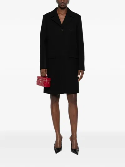 Gucci Wool Single-breasted Coat In Black