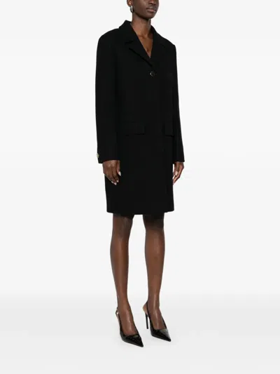 Gucci Wool Single-breasted Coat In Black
