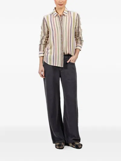 Xirena Marcel Striped Shirt In Neutral