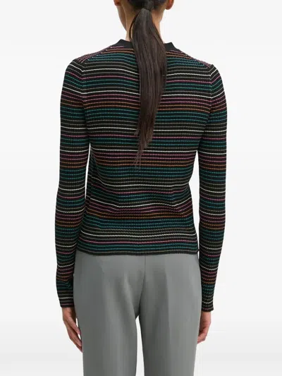 Ps By Paul Smith Striped Buttoned Cardigan In Multi