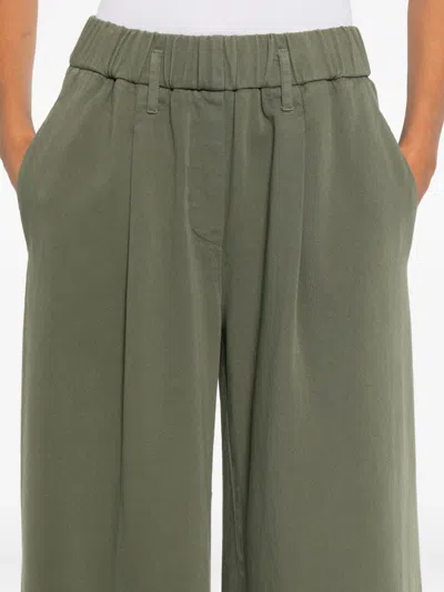 Forte Forte Elastic-waistband Trousers In Green