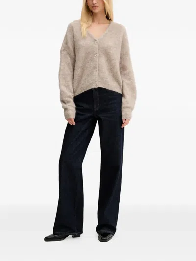 Gestuz Gzdebbie Button V-neck Cardigan In Neutral