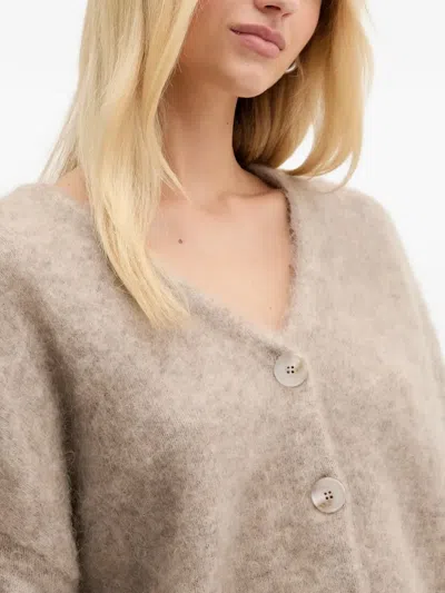 Gestuz Gzdebbie Button V-neck Cardigan In Neutral