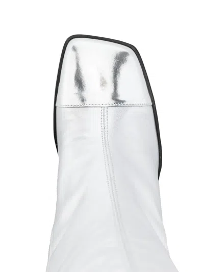 Carel Paris Moon 90mm Leather Ankle Boot In Silver