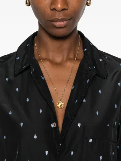 Forte Forte Buttoned Patterned Shirt In Black