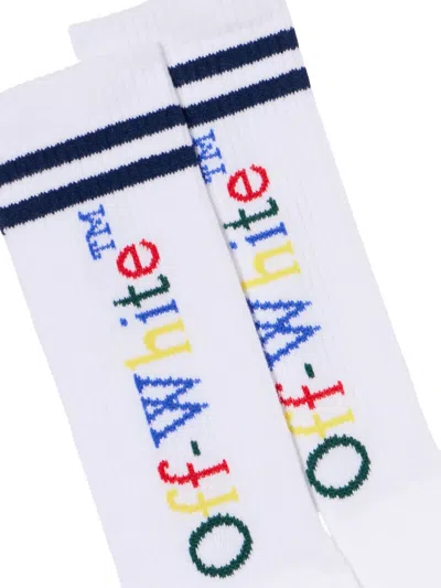 Off-white Logo Bookish Socks In White