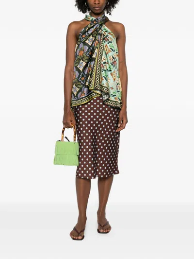 Alemais Geometric-pattern Blouse In Green