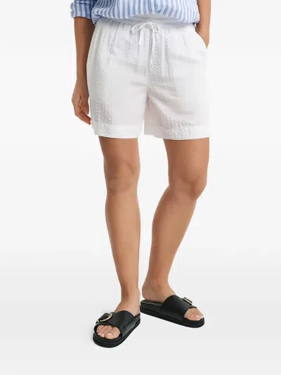 Gant Drawstring Textured Shorts In White