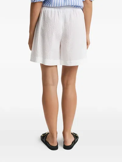 Gant Drawstring Textured Shorts In White
