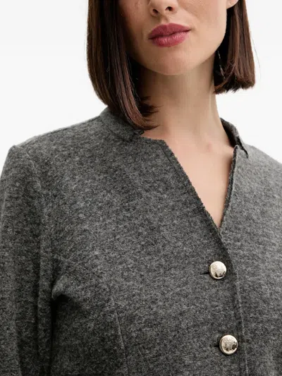 Joop Trudi Buttoned V-neck Cardigan In Gray
