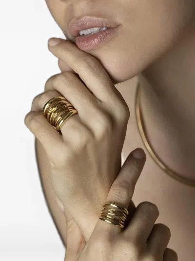Sidney Garber Scribble Ring In Gold