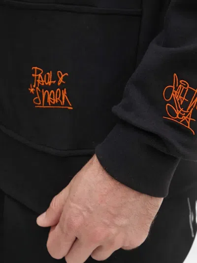 Paul & Shark Zip-fastening Drawstring Hoodie In Black