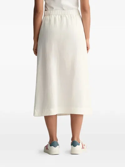 Gant Split Midi Skirt In White