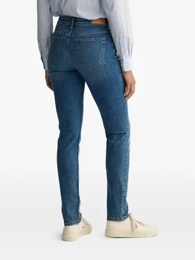 Gant Button Jeans In Blue