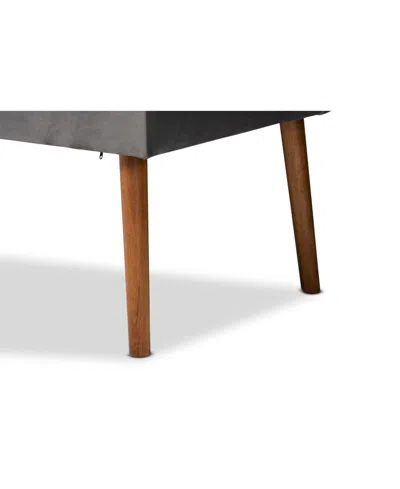 Baxton Studio Alvis 3-pc. Wood Mid-century Dining Nook Set In Gray