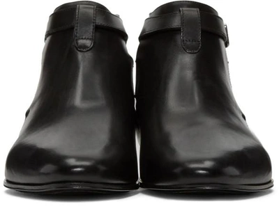 Shop Saint Laurent Black Leather London Boots