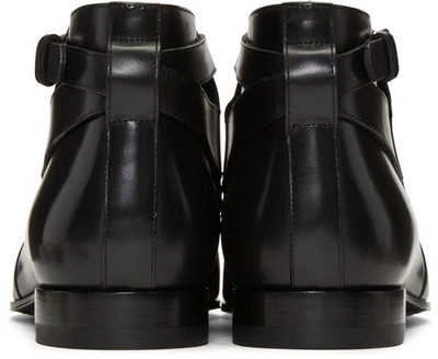 Shop Saint Laurent Black Leather London Boots