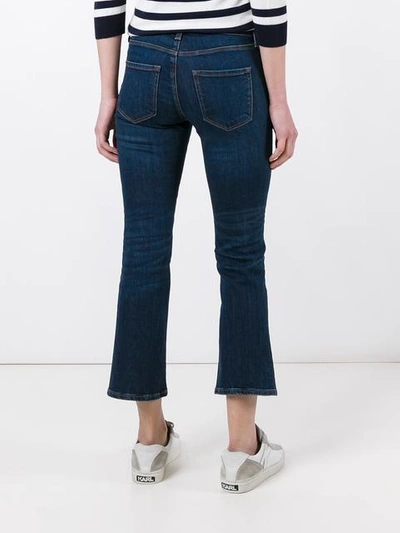 Shop J Brand Cropped 'selena' Bootcut Jeans - Blue