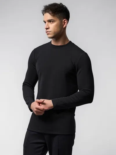 Fioboc Modal Blend Long Sleeve Tee In Black