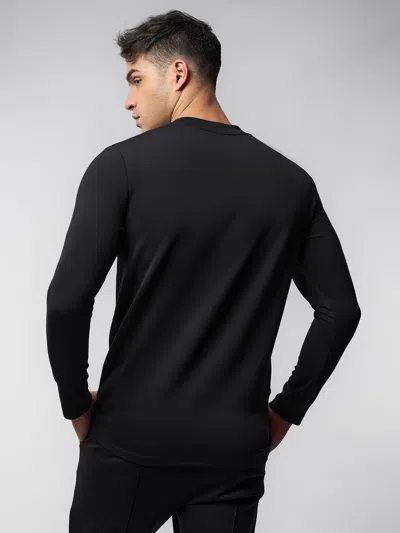 Fioboc Modal Blend Long Sleeve Tee In Black