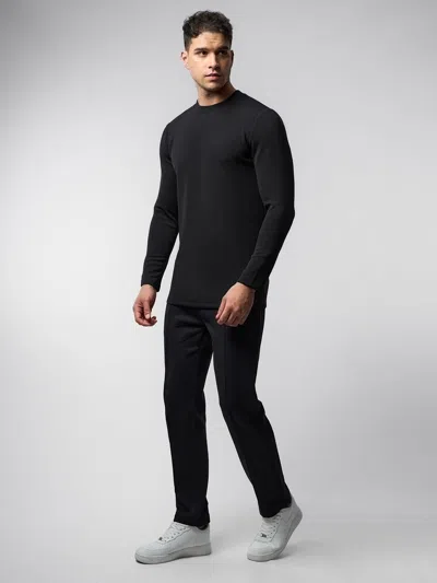 Fioboc Modal Blend Long Sleeve Tee In Black