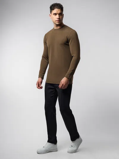 Fioboc Modal Blend Long Sleeve Tee In Brown