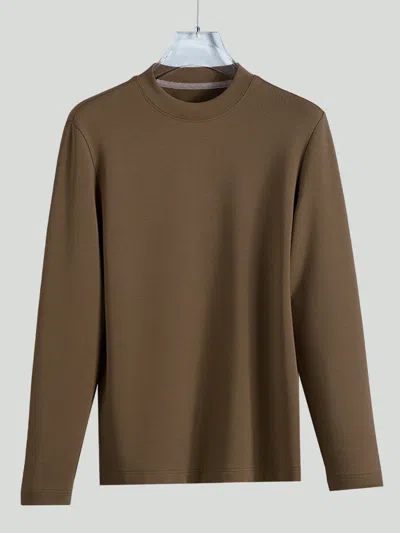 Fioboc Modal Blend Long Sleeve Tee In Brown