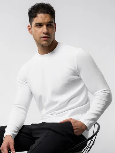 Fioboc Modal Blend Long Sleeve Tee In White