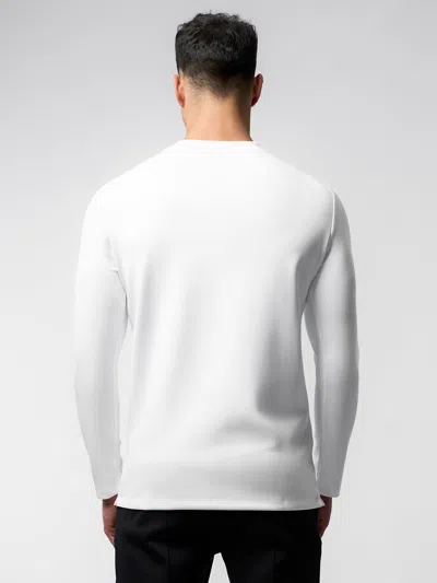 Fioboc Modal Blend Long Sleeve Tee In White
