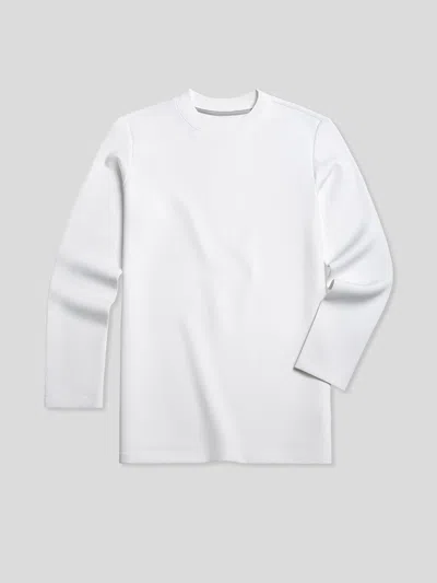 Fioboc Modal Blend Long Sleeve Tee In White
