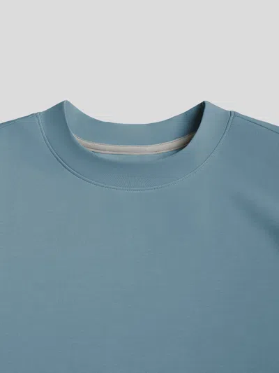 Fioboc Modal Blend Long Sleeve Tee In Blue