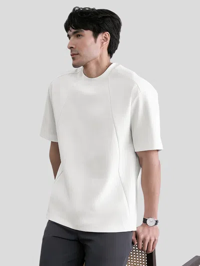 Fioboc Modal Blend Panelled Short Sleeve Tee In White