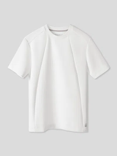 Fioboc Modal Blend Panelled Short Sleeve Tee In White