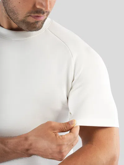 Fioboc Modal Blend Short Sleeve Raglan Tee In White