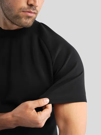 Fioboc Modal Blend Short Sleeve Raglan Tee In Black