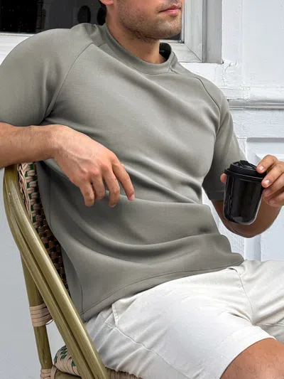 Fioboc Modal Blend Short Sleeve Raglan Tee In Black