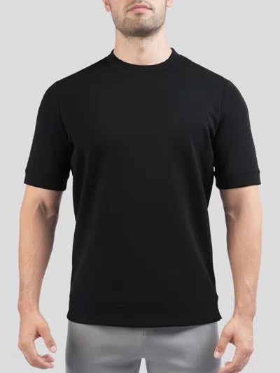 Fioboc Modal Blend Short Sleeve Tee:slim Fit In Black