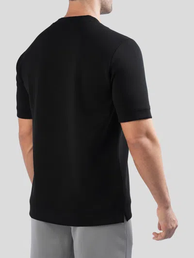 Fioboc Modal Blend Short Sleeve Tee:slim Fit In Black