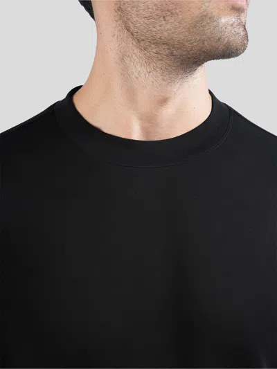 Fioboc Modal Blend Short Sleeve Tee:slim Fit In Black