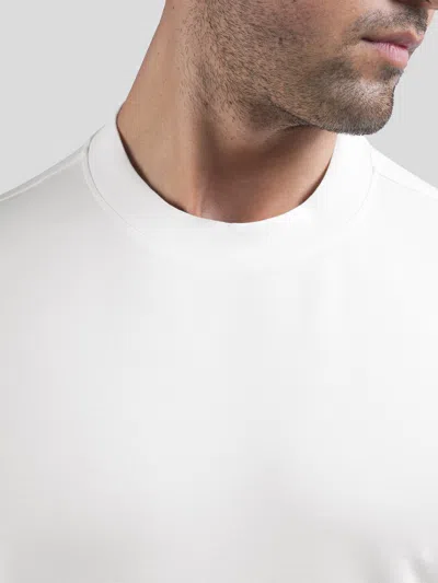 Fioboc Modal Blend Short Sleeve Tee:slim Fit In White