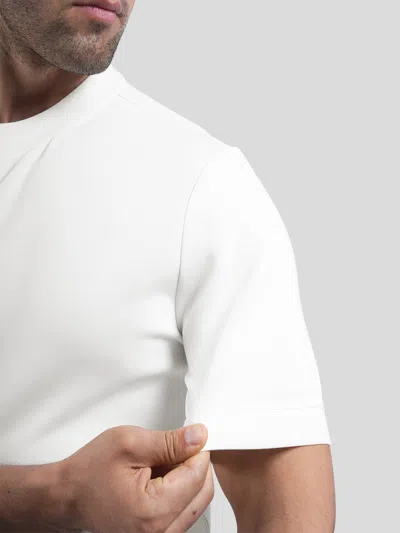 Fioboc Modal Blend Short Sleeve Tee:slim Fit In White